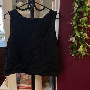 Max Studio Classic Black Tank Top